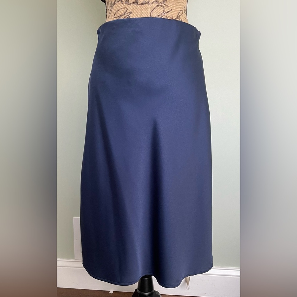 Elegant Navy A-Line Skirt